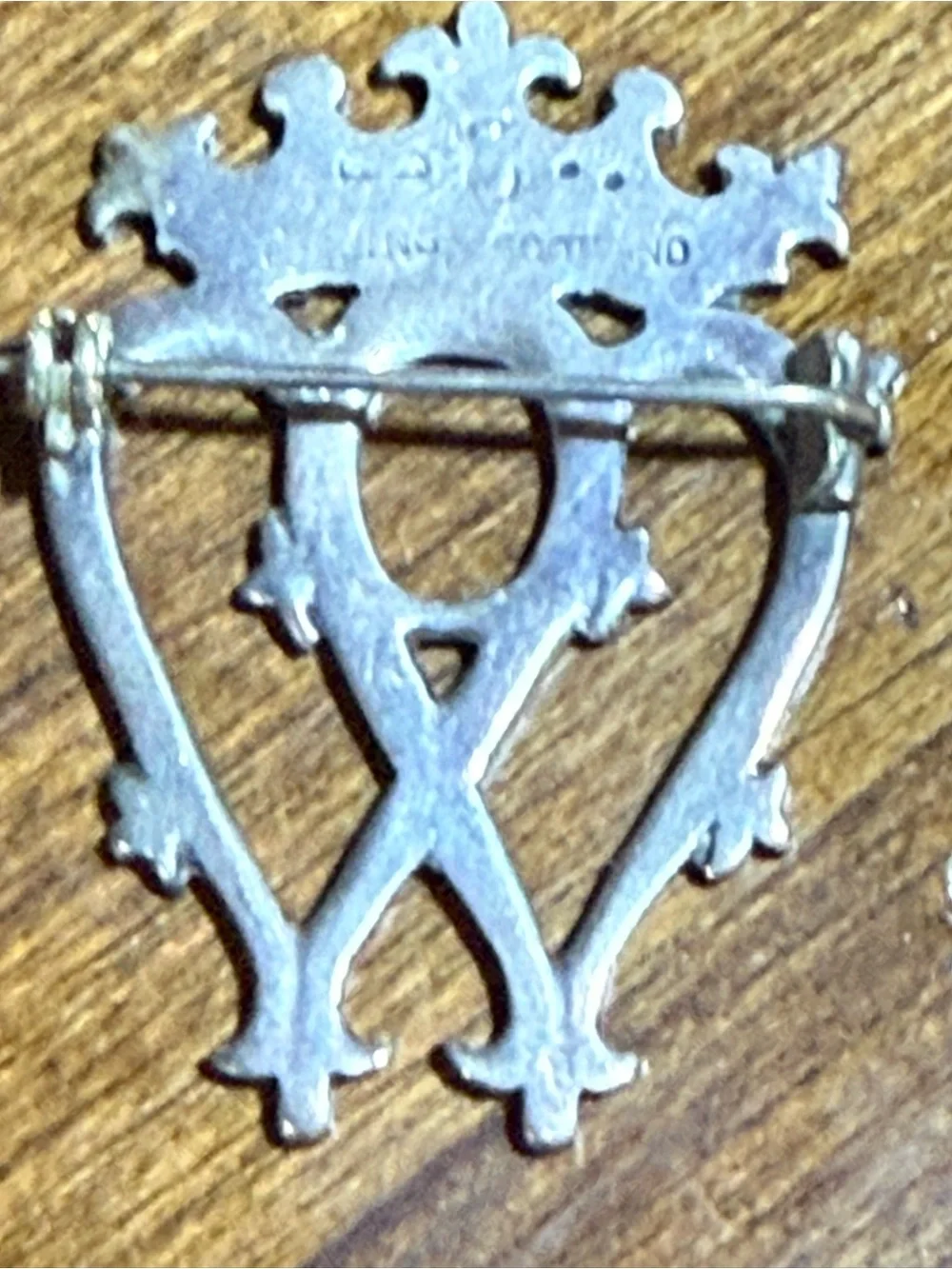 Vintage Scottish Sterling Silver Luckenbooth Bride Pin/Brooch